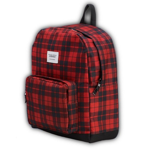 Buffalo Check Red/Black Backpack Designed by: Cynthia Lupoff - Picture 3 of 3